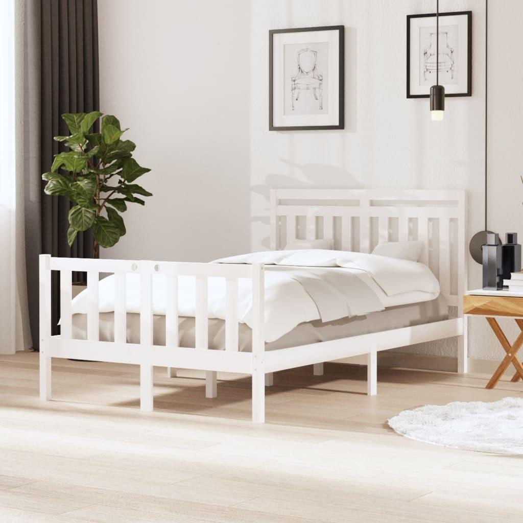 Sengeramme 120x190 cm Small Double massivt træ hvid