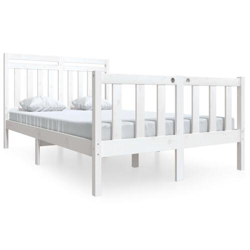 Sengeramme 120x190 cm Small Double massivt træ hvid