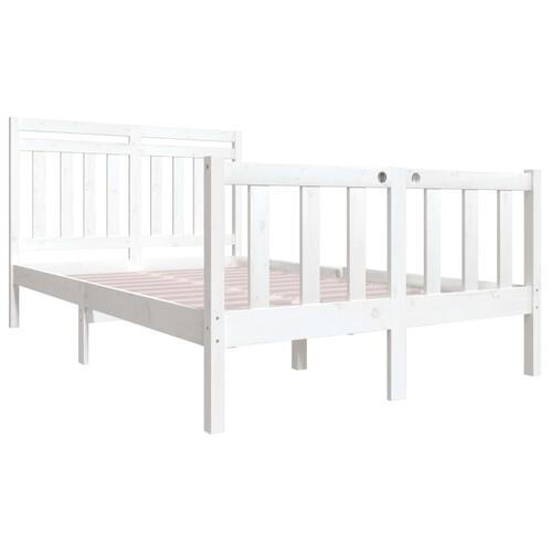Sengeramme 120x190 cm Small Double massivt træ hvid