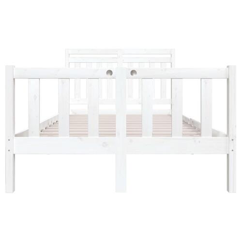 Sengeramme 120x190 cm Small Double massivt træ hvid