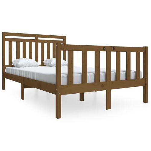Sengeramme 120x190 cm Small Double massivt træ gyldenbrun