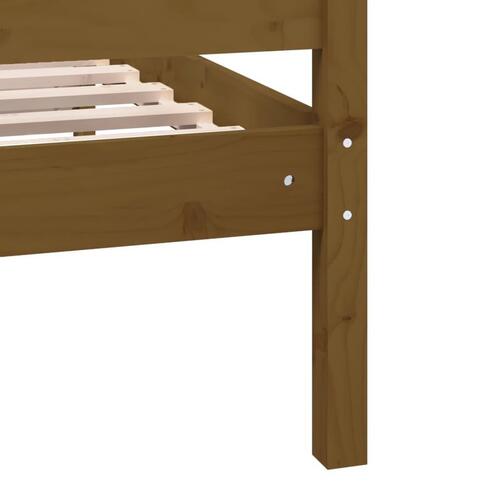 Sengeramme 120x190 cm Small Double massivt træ gyldenbrun