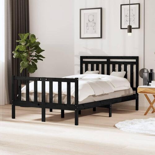 Sengeramme 120x190 cm Small Double massivt træ sort