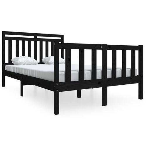 Sengeramme 120x190 cm Small Double massivt træ sort