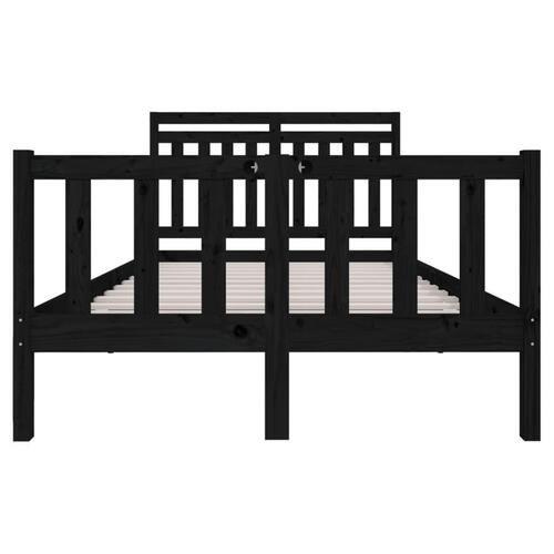 Sengeramme 120x190 cm Small Double massivt træ sort