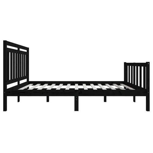 Sengeramme 120x190 cm Small Double massivt træ sort