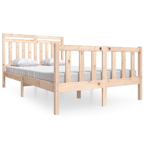 Sengeramme 135x190 cm dobbelt massivt træ