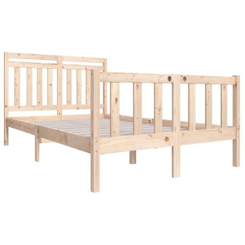 Sengeramme 135x190 cm dobbelt massivt træ
