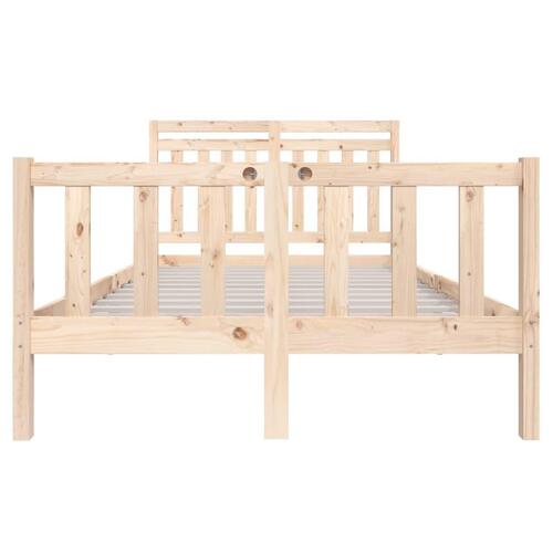 Sengeramme 135x190 cm dobbelt massivt træ