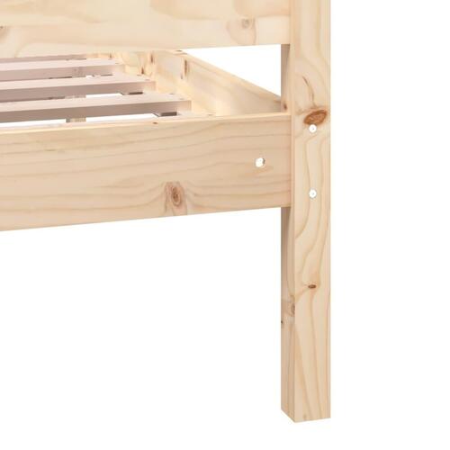 Sengeramme 135x190 cm dobbelt massivt træ