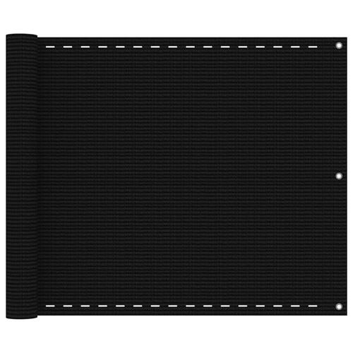 Altanafskærmning 75x400 cm HDPE sort