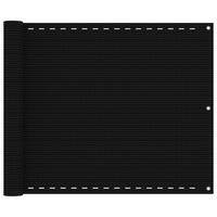 Altanafskærmning 75x500 cm HDPE sort