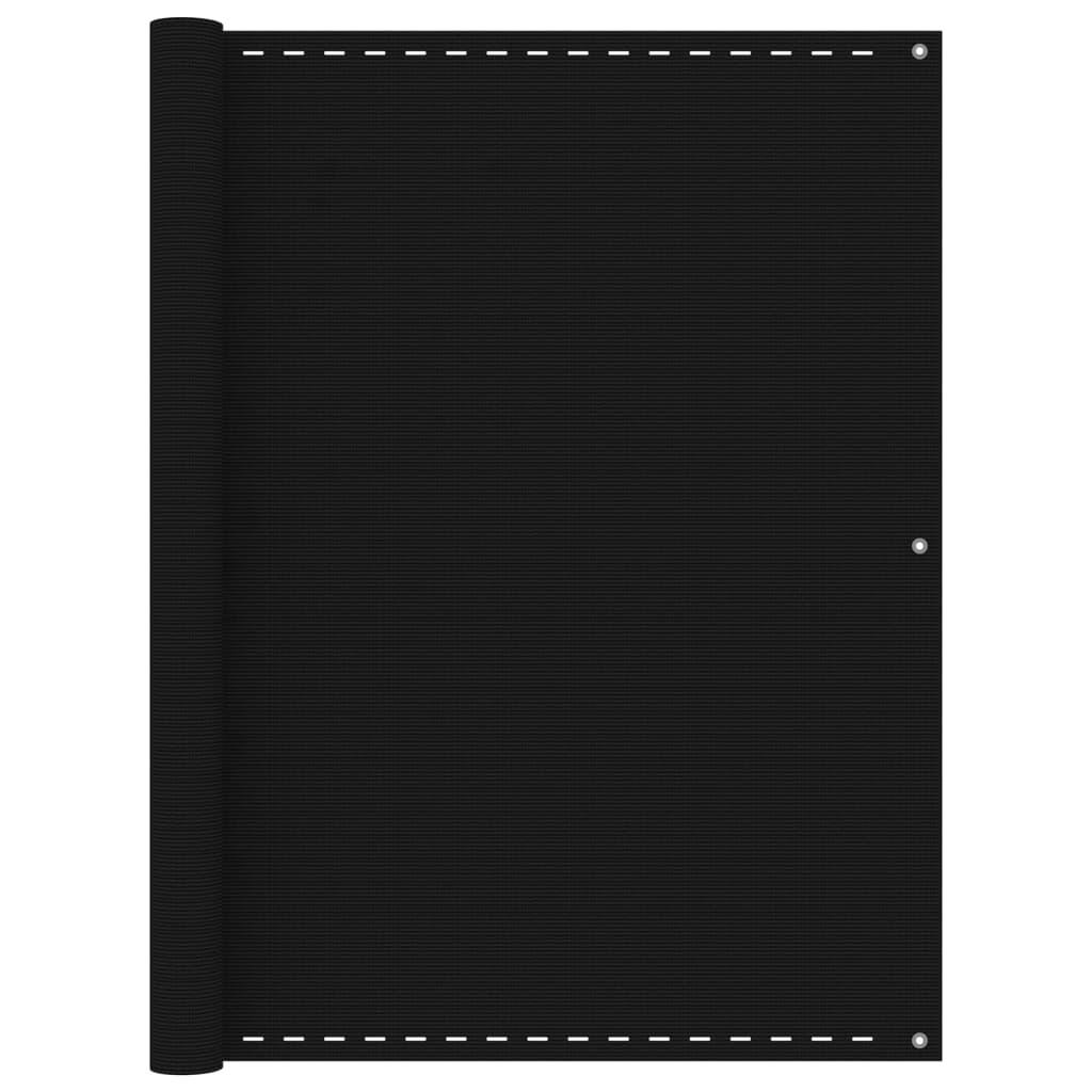 Altanafskærmning 120x300 cm HDPE sort