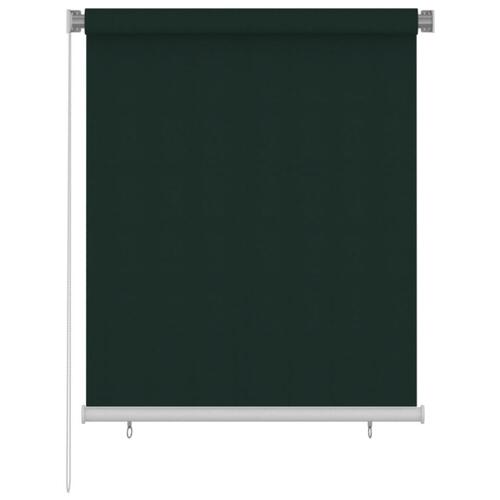 Udendørs rullegardin 120x140 cm HDPE mørkegrøn