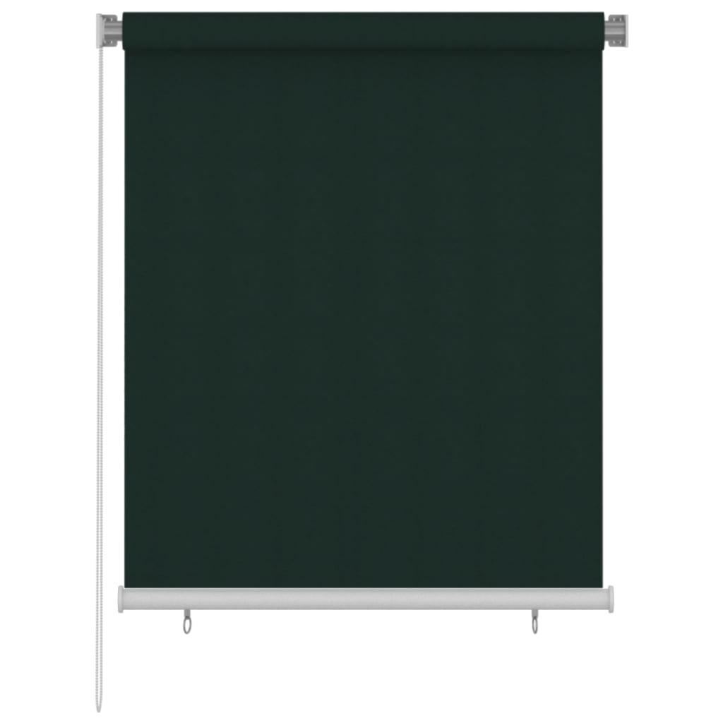 Udendørs rullegardin 120x140 cm HDPE mørkegrøn