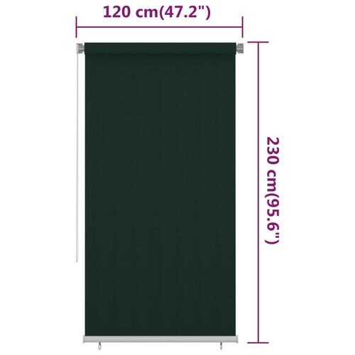 Udendørs rullegardin 120x230 cm HDPE mørkegrøn