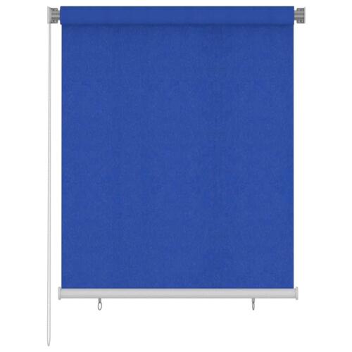 Udendørs rullegardin 120x140 cm HDPE blå