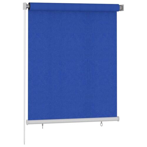 Udendørs rullegardin 120x140 cm HDPE blå