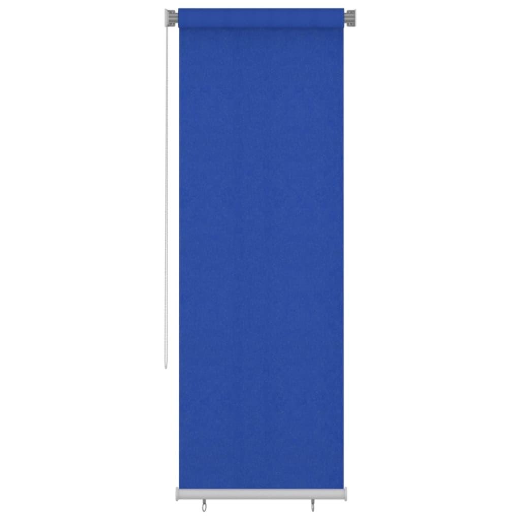 Udendørs rullegardin 80x230 cm HDPE blå billede
