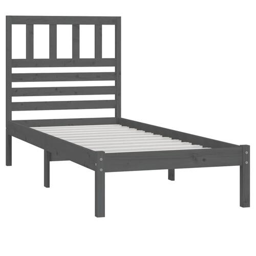 Sengeramme 100x200 cm massivt fyrretræ grå