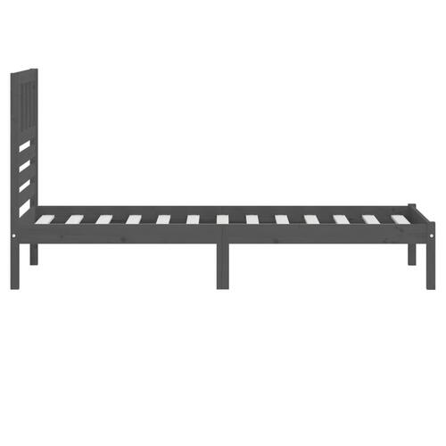 Sengeramme 100x200 cm massivt fyrretræ grå