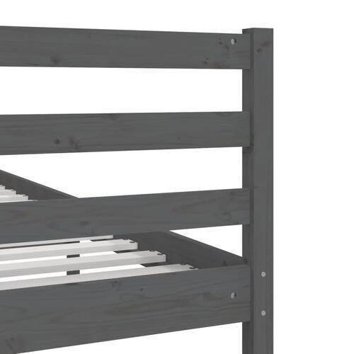 Sengeramme 90x200 cm massivt træ grå