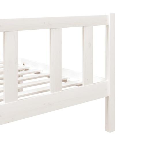 Sengeramme 90x190 cm Single massivt træ hvid