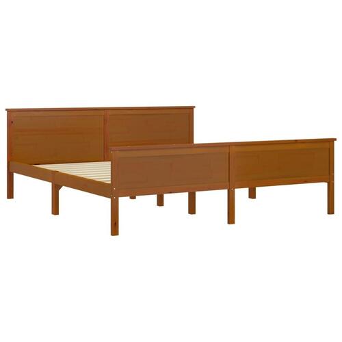 Sengeramme 180x200 cm massivt fyrretræ gyldenbrun