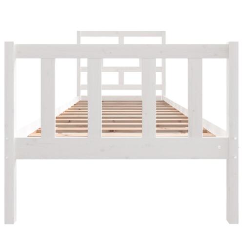 Sengeramme 75x190 cm Small Single massivt fyrretræ hvid