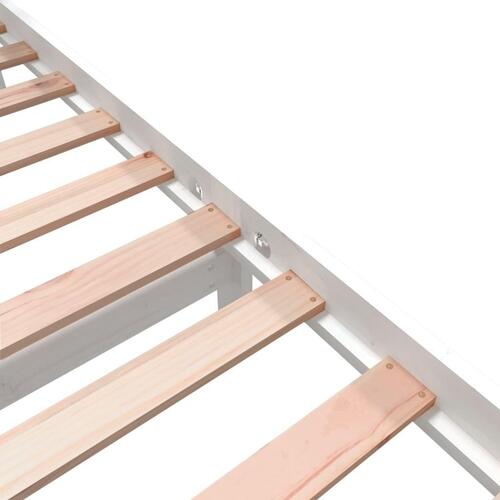 Sengeramme 75x190 cm Small Single massivt fyrretræ hvid