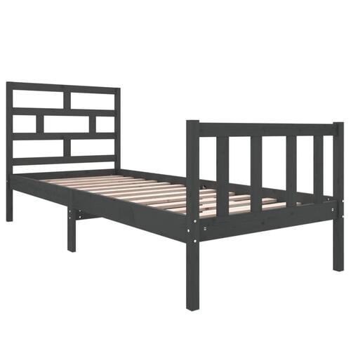Sengeramme 75x190 cm Small Single massivt fyrretræ grå