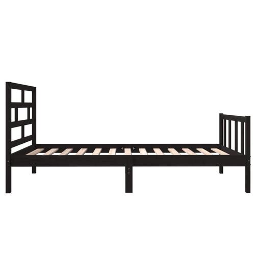Sengeramme 75x190 cm Small Single massivt fyrretræ sort