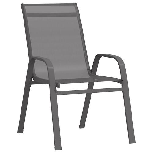 Stabelbare havestole 2 stk. textilene grå