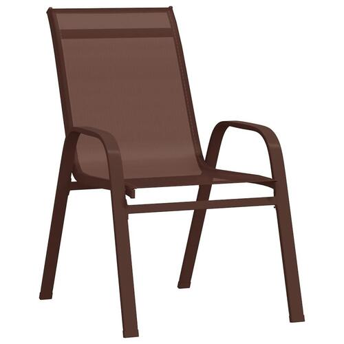 Stabelbare havestole 2 stk. textilene brun
