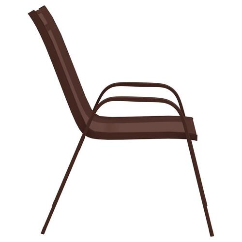 Stabelbare havestole 2 stk. textilene brun