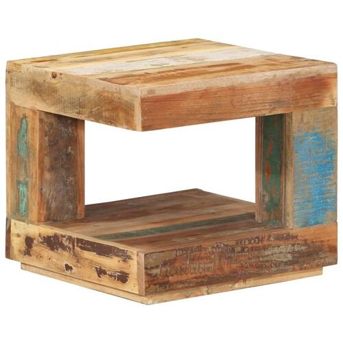 Sofabord 45x45x40 cm massivt genbrugstræ