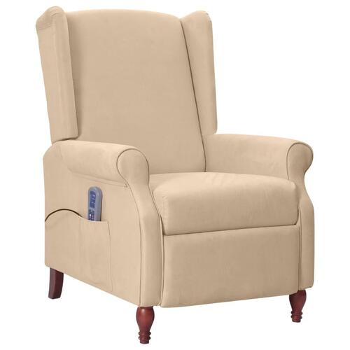 Massagestol mikrofiberstof gråbrun