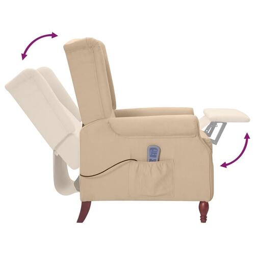 Massagestol mikrofiberstof gråbrun