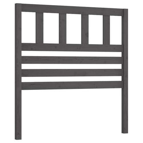 Sengegærde 106x4x100 cm massivt fyrretræ grå