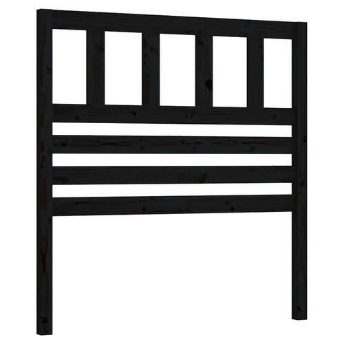 Sengegærde 106x4x100 cm massivt fyrretræ sort