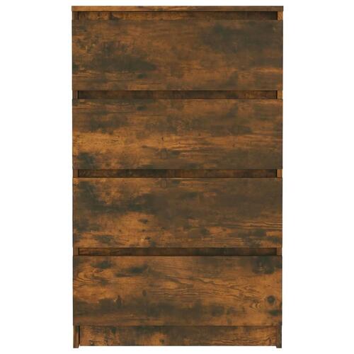 Kommode 60x35x98,5 cm konstrueret træ røget egetræsfarve