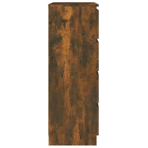 Kommode 60x35x98,5 cm konstrueret træ røget egetræsfarve