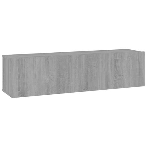 Væghængt tv-bord 120x30x30 cm konstrueret træ grå sonoma-eg