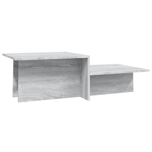 Sofabord 111,5x50x33 cm konstrueret træ grå sonoma-eg