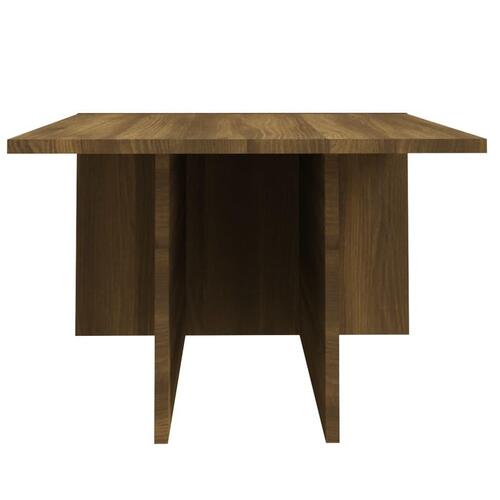 Sofabord 111,5x50x33 cm konstrueret træ brun egetræ