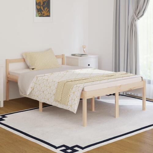 Sengeramme 120x190 cm dobbeltseng massivt fyrretræ