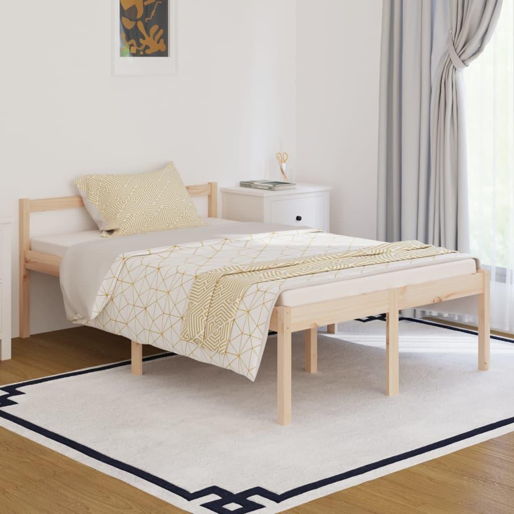 Sengeramme 120x190 cm dobbeltseng massivt fyrretræ