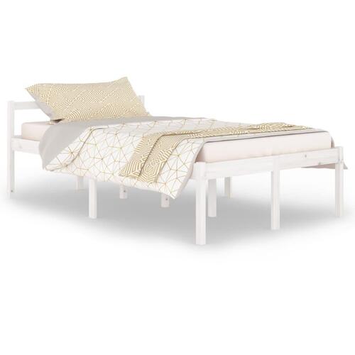 Seniorseng 120x200 cm massivt fyrretræ hvid