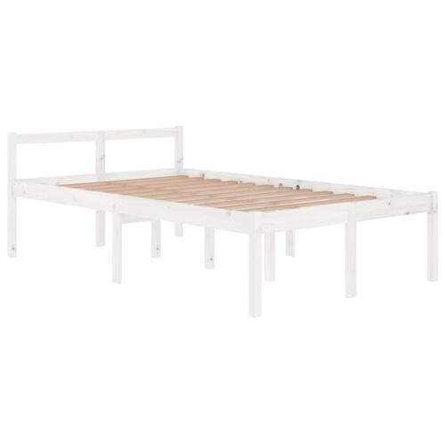 Seniorseng 120x200 cm massivt fyrretræ hvid