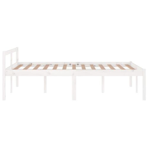 Seniorseng 120x200 cm massivt fyrretræ hvid